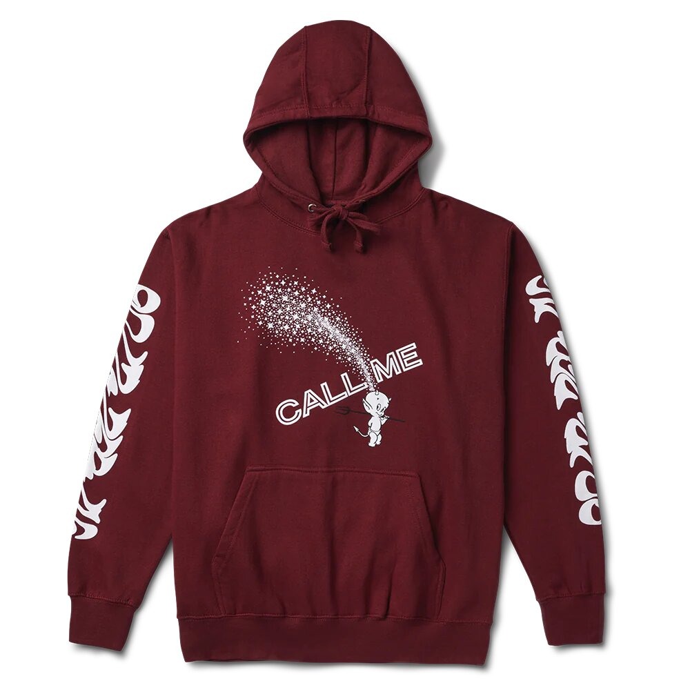 Call me 917 Hoodie Devil Maroon 