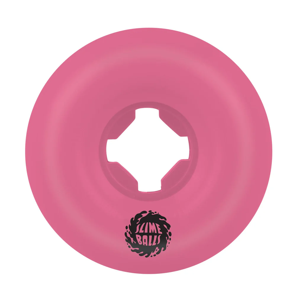 Peach and Bones Skateshop CDMX Slime Balls Wheels 54mm 99A Ink Balls Vomit Mini Neon Pink - Image 2