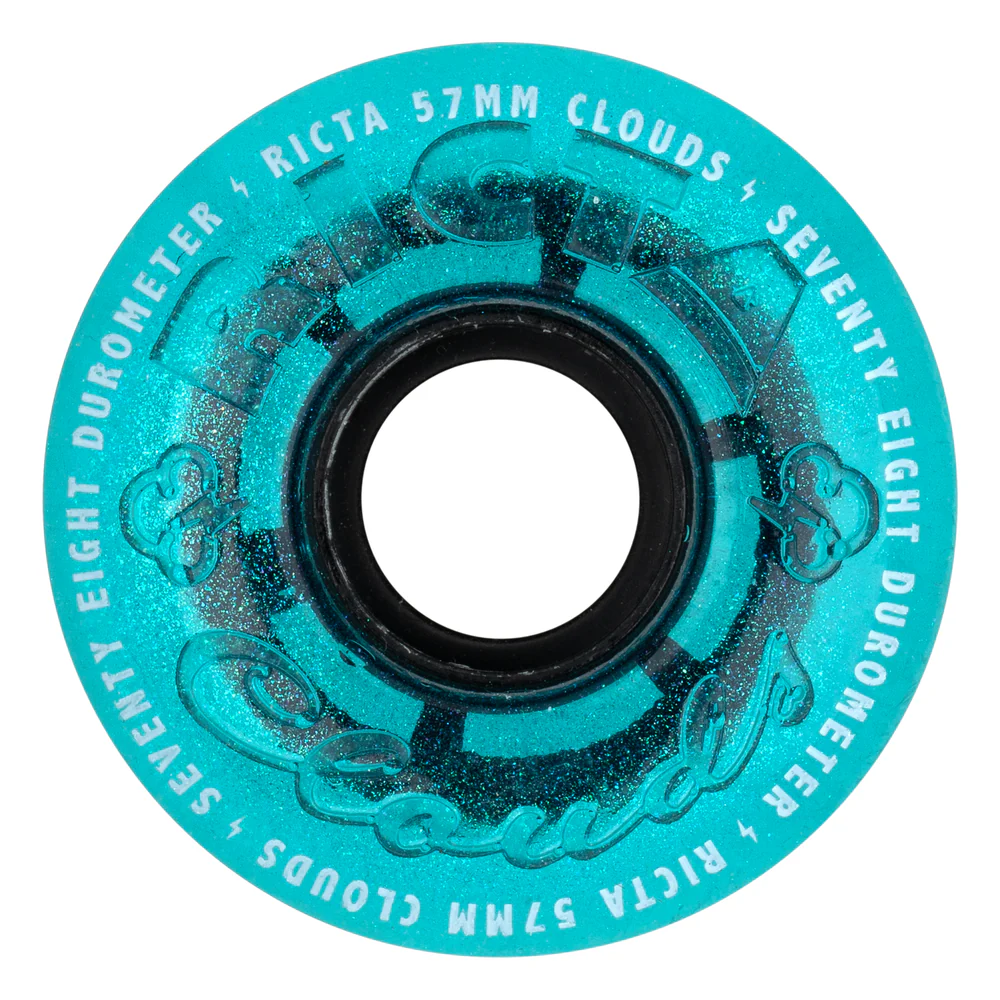 Peach and Bones Skateshop CDMX Ricta Wheels 57mm 78A Iridescent Clouds Blue