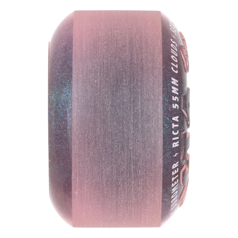 Peach and Bones Skateshop CDMX Ricta Wheels 55mm 78A Iridescent Clouds Pink - Image 3
