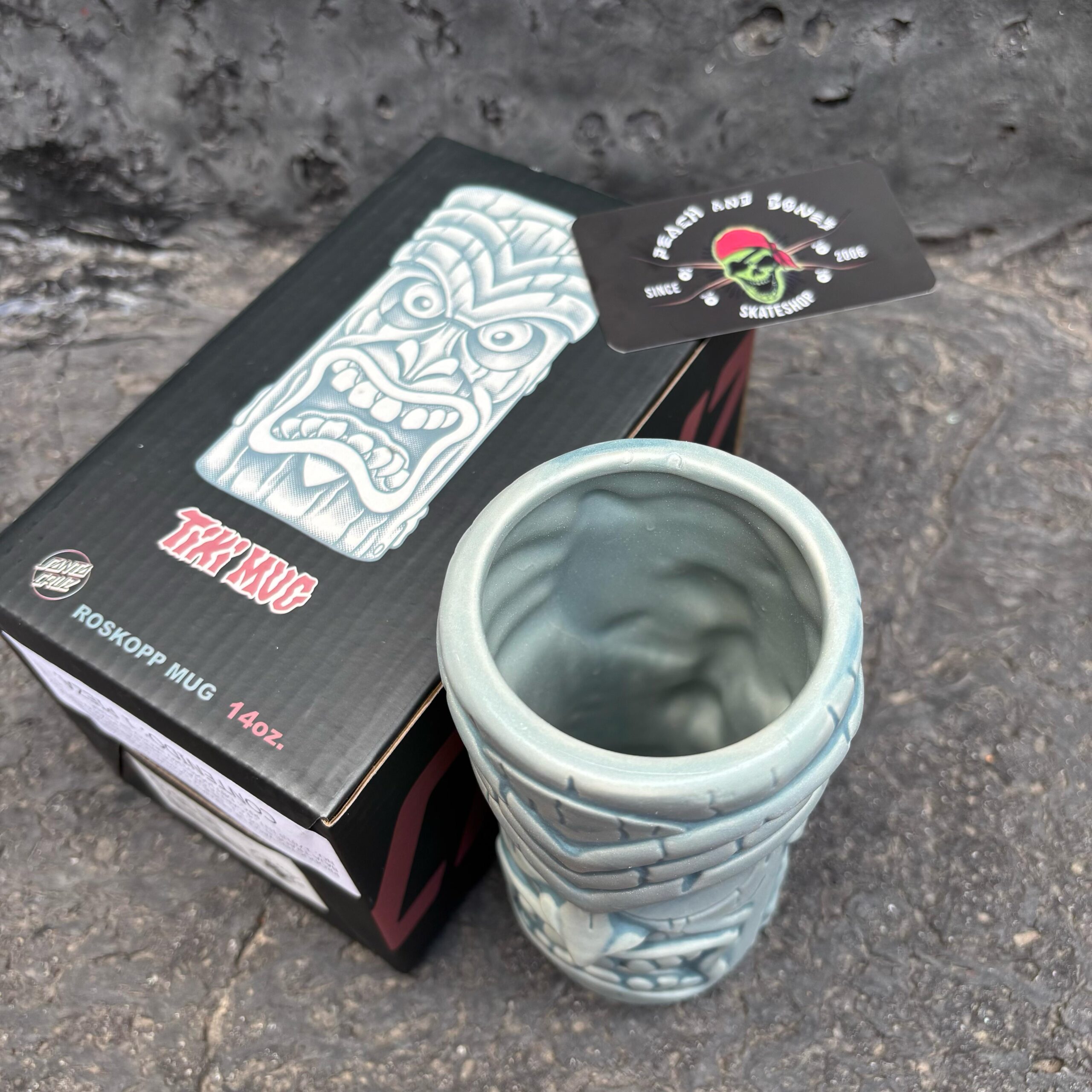 Peach and Bones Skateshop CDMX Santa Cruz Mug Roskopp Tiki Mug - Image 5