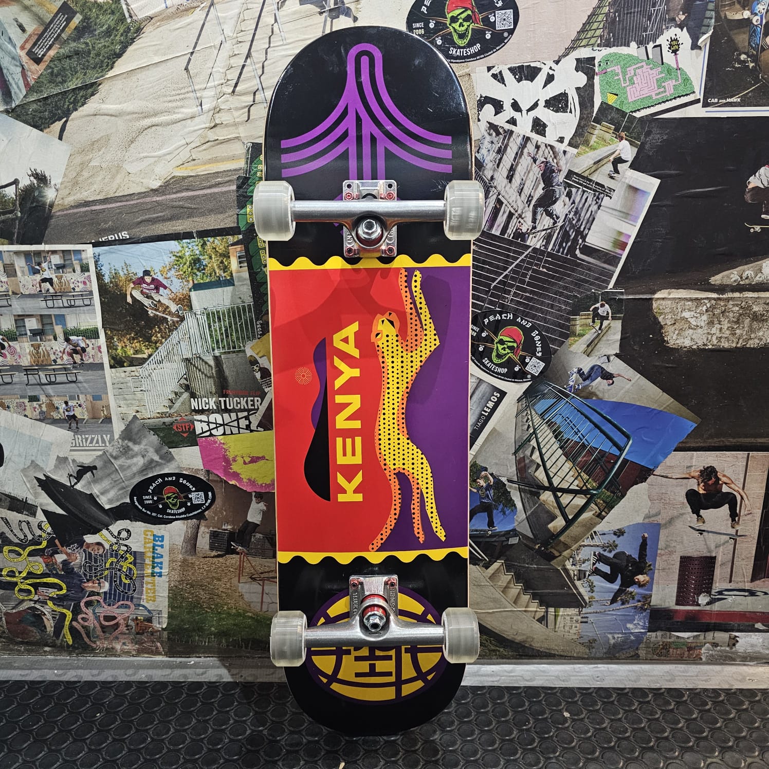 Peach and Bones Skateshop CDMX Habitat 8.50 x 32.00 in Travel Kenya COMPLETE 3