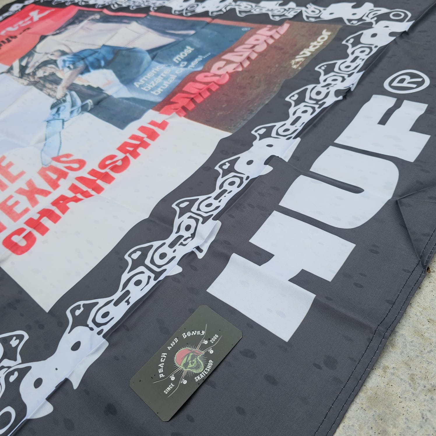 Peach and Bones Skateshop CDMX HUF Banner The Texas Chainsaw - Image 2
